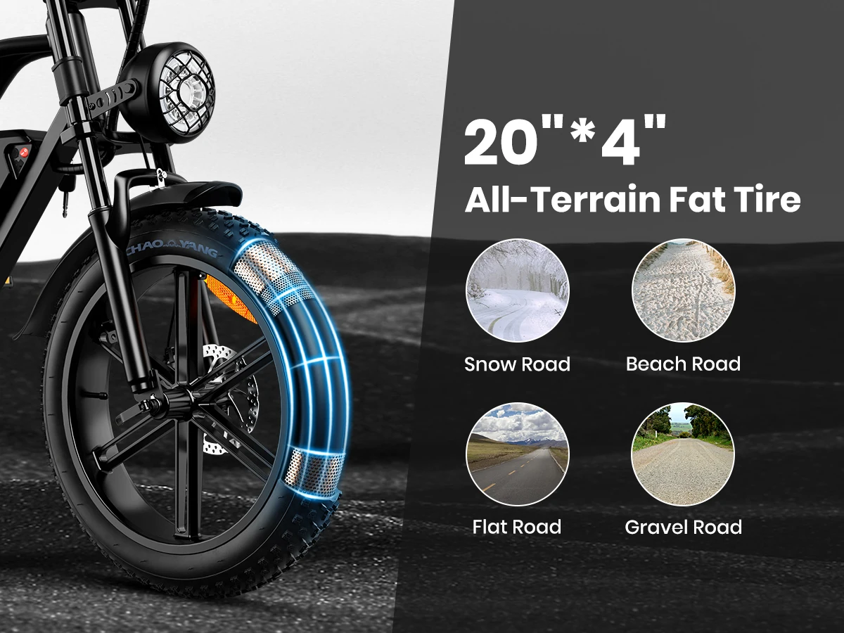 AMYET V9-G60 Adults Electric Bike 1000W Motor Bicycle 48V 20AH 20 Inch Tire Ebike Electric E Bikes Mountain Moped Ebikes For Men