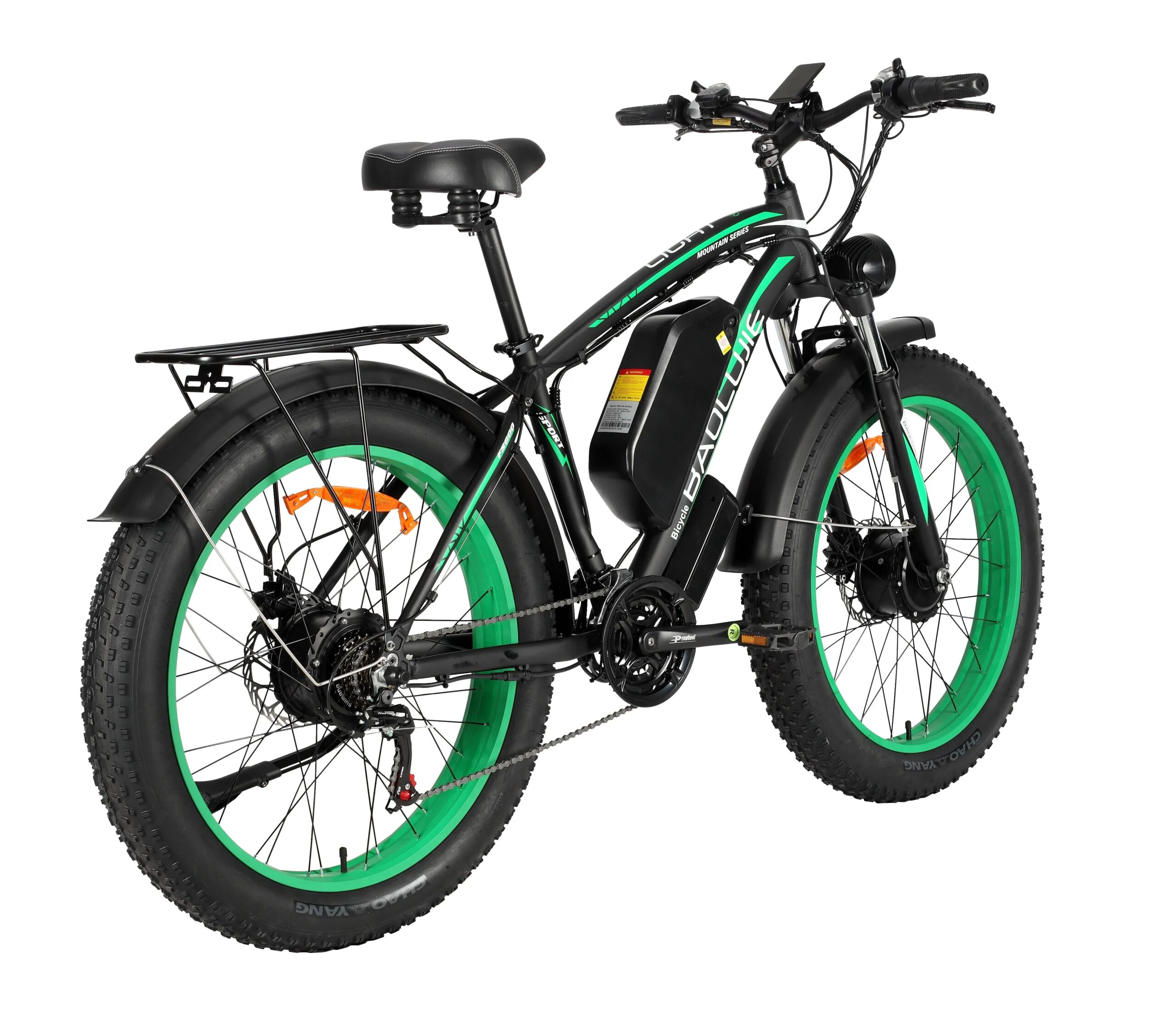 for 2000W dual motor 48V 20AH 26*4.0 fat tire hydraulic brake soft tail frame large front fork color instrument electric bicycle