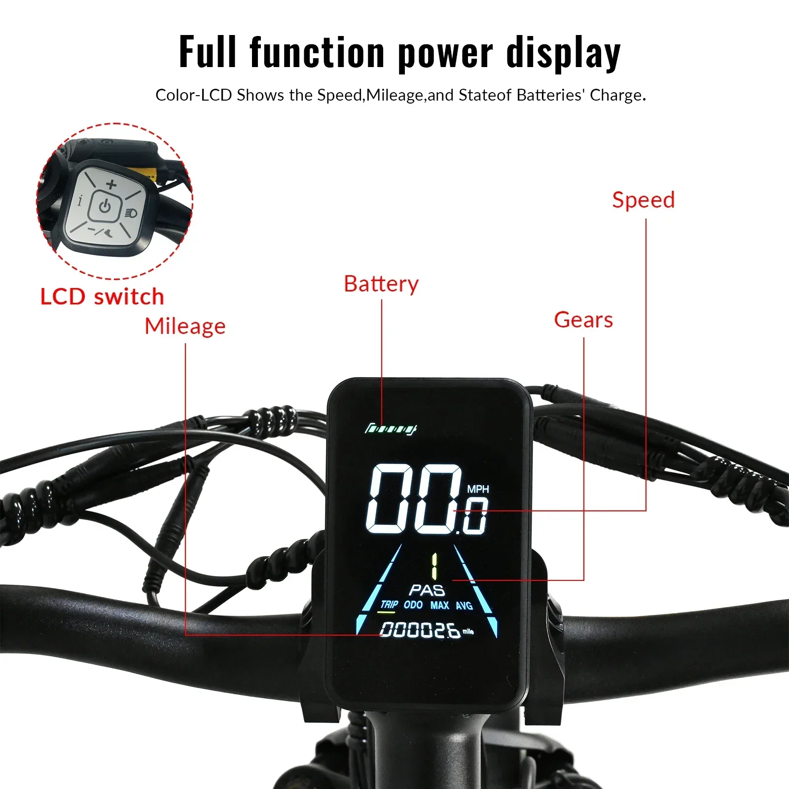 for 2000W dual motor 48V 20AH 26*4.0 fat tire hydraulic brake soft tail frame large front fork color instrument electric bicycle
