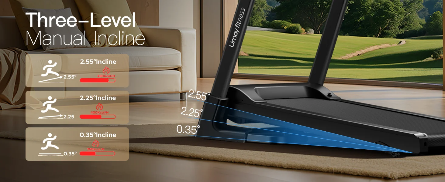 Home Folding Incline Treadmill with Pulse Sensors, 3.0 HP Quiet Brushless, 300 lbs Capacity