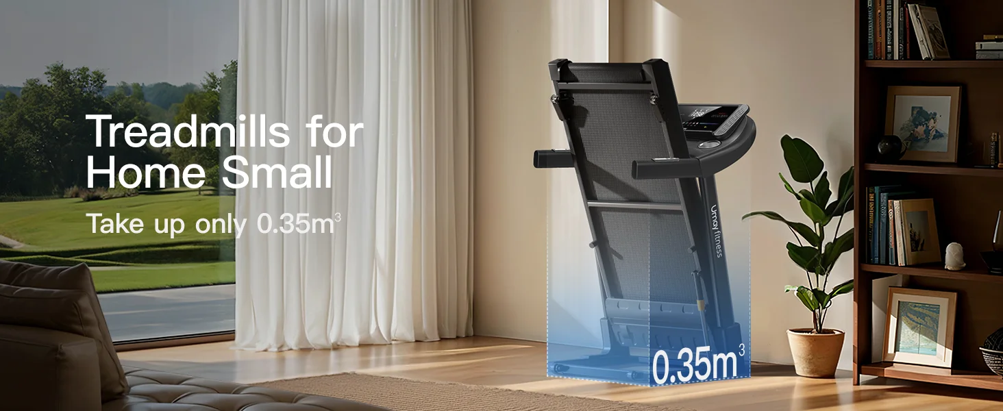 Home Folding Incline Treadmill with Pulse Sensors, 3.0 HP Quiet Brushless, 300 lbs Capacity