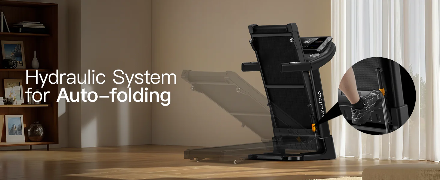 Home Folding Incline Treadmill with Pulse Sensors, 3.0 HP Quiet Brushless, 300 lbs Capacity