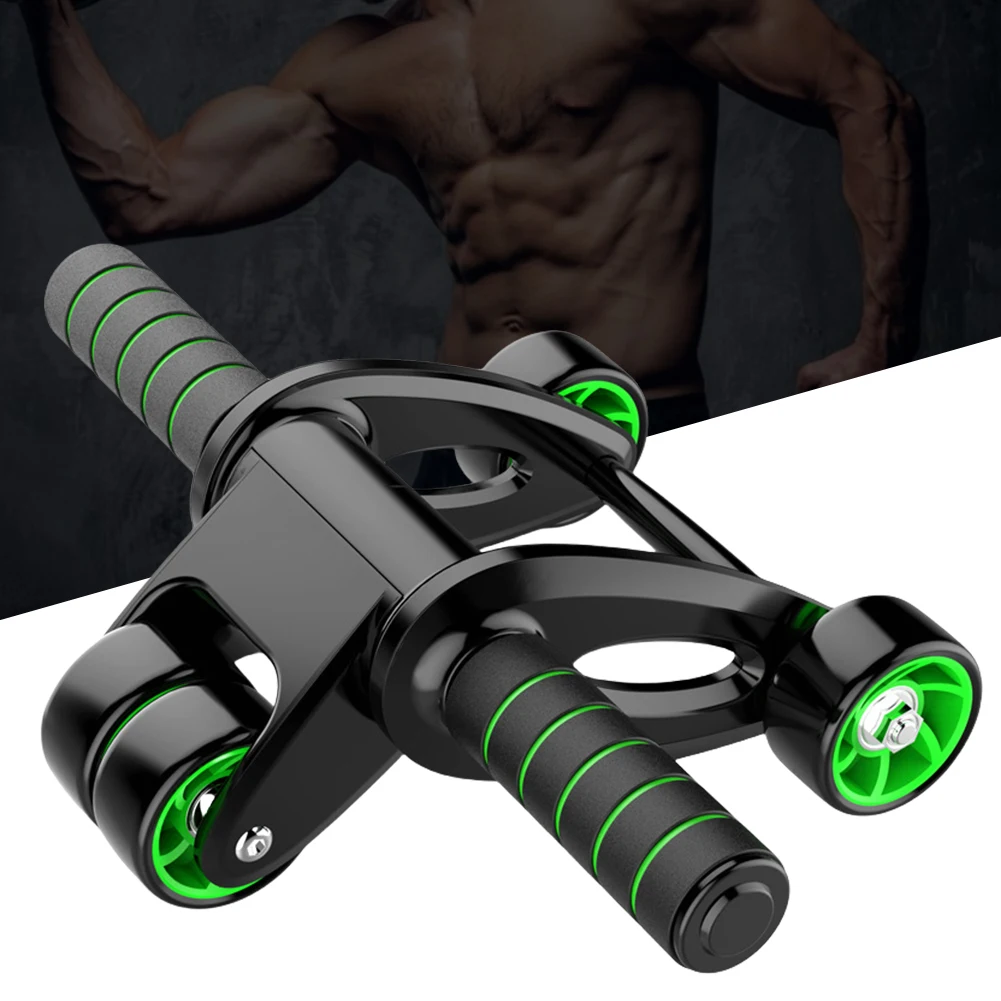 Ab Roller Wheel Abdominal Exercise Roller 4-Wheeled Ab Exercise Machine Foldable Core Strengthening Trainer for Adults Ab Roller Wheel Abdominal Exercise Roller 4-Wheeled Ab Exercise Machine Foldable Core Strengthening Trainer for Adults