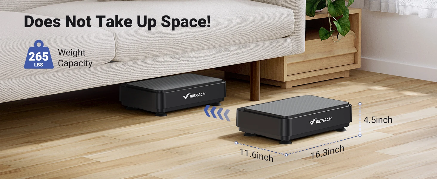MERACH Vibration Plate Exercise Machine Vibration Plate for Lymphatic Drainage Relieve Pain Help Sleep Fat Burning Weight Loss