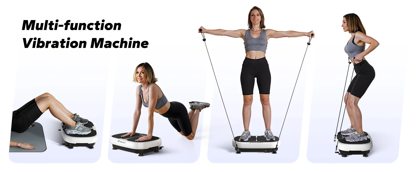 MERACH EMS Vibration Plate Exercise Machine for Lymphatic Drainage Relieve Pain Help Sleep Fat Burning&Weight Loss Exercise Fit