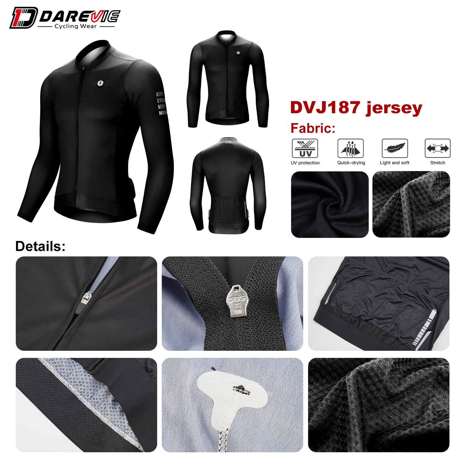 DAREVIE Man Cycling Jersey 2024 Summer Breathable Long Sleeve Men's Cycling Clothing MTB Road Anti-UV Men's Cycling Shirt DAREVIE Man Cycling Jersey 2024 Summer Breathable Long Sleeve Men's Cycling Clothing MTB Road Anti-UV Men's Cycling Shirt