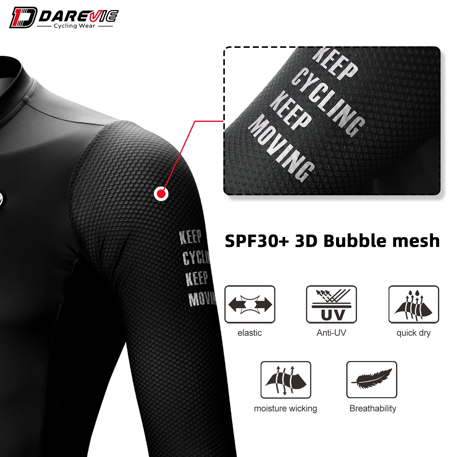 DAREVIE Man Cycling Jersey 2024 Summer Breathable Long Sleeve Men's Cycling Clothing MTB Road Anti-UV Men's Cycling Shirt DAREVIE Man Cycling Jersey 2024 Summer Breathable Long Sleeve Men's Cycling Clothing MTB Road Anti-UV Men's Cycling Shirt