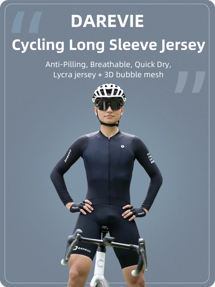 DAREVIE Man Cycling Jersey 2024 Summer Breathable Long Sleeve Men's Cycling Clothing MTB Road Anti-UV Men's Cycling Shirt DAREVIE Man Cycling Jersey 2024 Summer Breathable Long Sleeve Men's Cycling Clothing MTB Road Anti-UV Men's Cycling Shirt