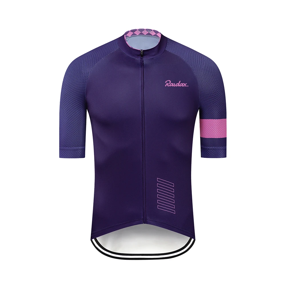 Men Cycling Jersey Raudax Classic Black Cycling Racing Tops Short Sleeve Cyclist Clothes Shirt Maillot Summer Bicycle Bike Wear