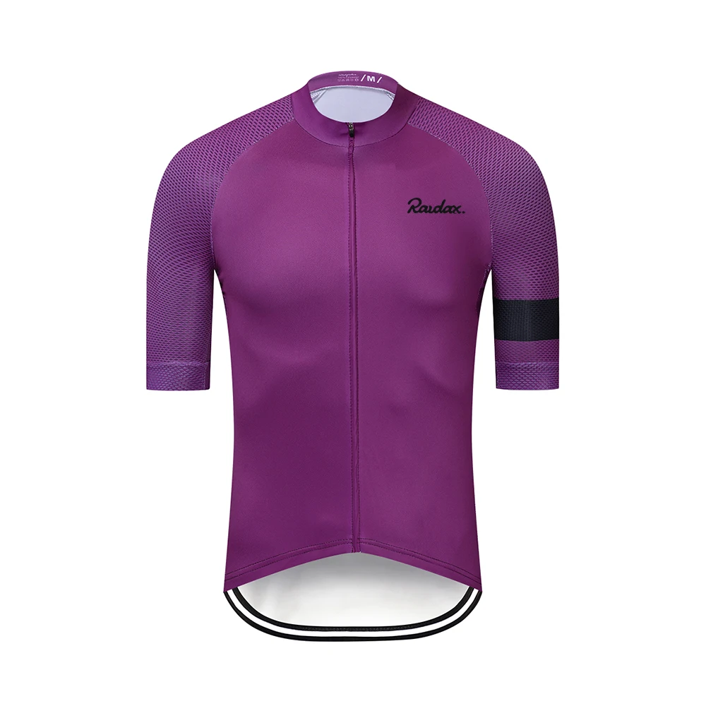 Men Cycling Jersey Raudax Classic Black Cycling Racing Tops Short Sleeve Cyclist Clothes Shirt Maillot Summer Bicycle Bike Wear