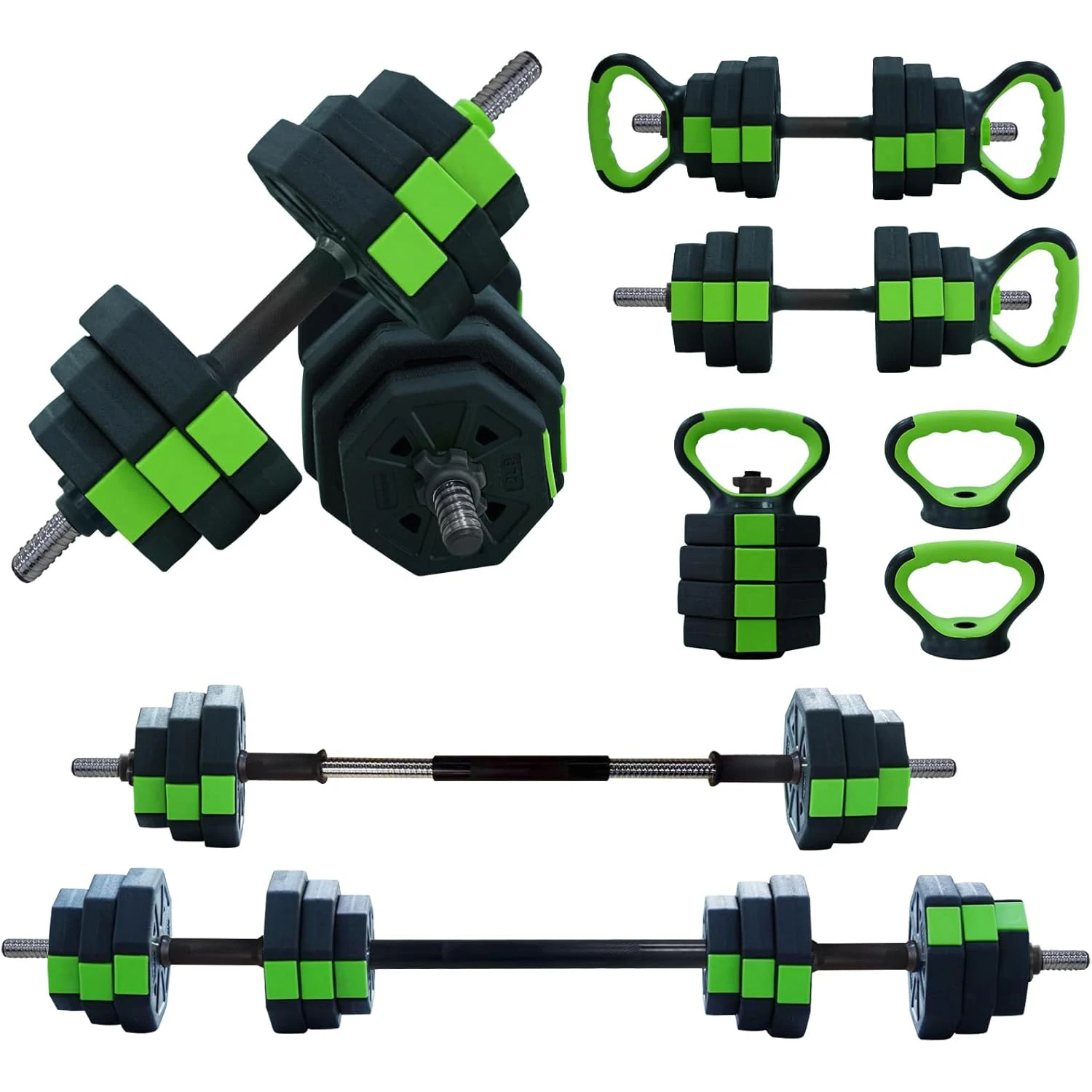 66lbs/88lbs Weight 4 in 1 Adjustable Kettlebell Set  Dumbbell Set Used as Kettlebells Barbell Push up Stand for GYM Home
