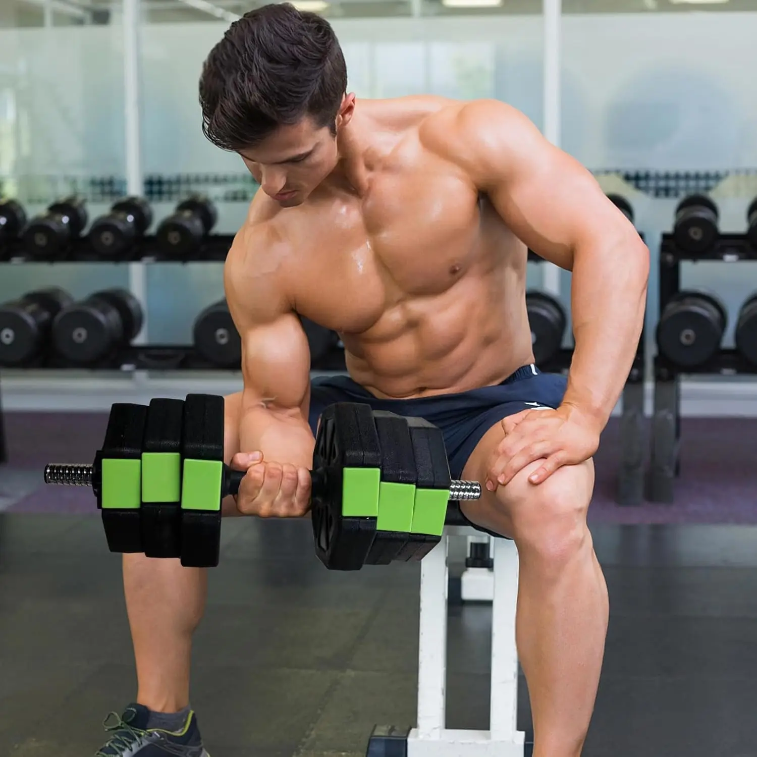 66lbs/88lbs Weight 4 in 1 Adjustable Kettlebell Set  Dumbbell Set Used as Kettlebells Barbell Push up Stand for GYM Home