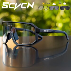 SCVCN Outdoor Sport Bike Photochromic Sunglasses Men Women bicycle MTB Road Cycling Glasses UV400 Fishing Goggles Running Eyewea