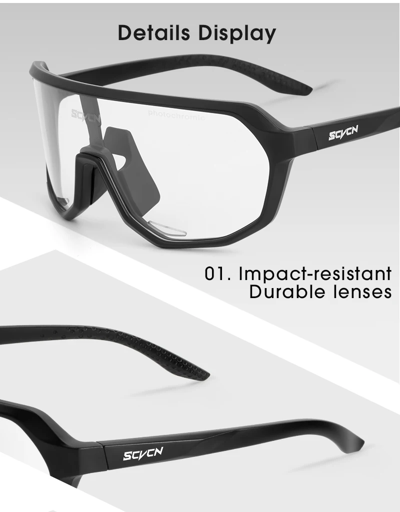 SCVCN Outdoor Sport Bike Photochromic Sunglasses Men Women bicycle MTB Road Cycling Glasses UV400 Fishing Goggles Running Eyewea SCVCN Outdoor Sport Bike Photochromic Sunglasses Men Women bicycle MTB Road Cycling Glasses UV400 Fishing Goggles Running Eyewea