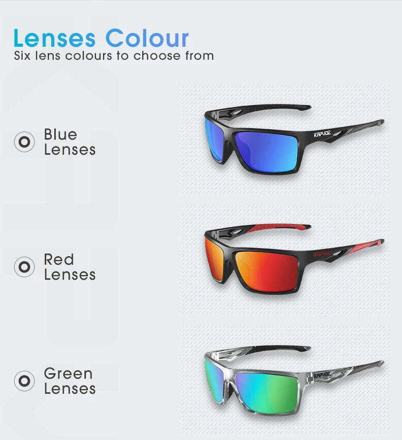 KAPVOE Polarized Glasses Men Women Fishing Goggles Camping Hiking Road Driving Eyewear Sport Sunglasses bicycle running Glasses