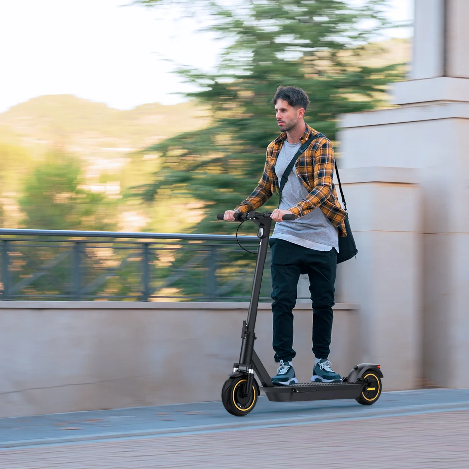 AOVOPRO Ledpad ESMAX Electric Scooter 500W 40km/h Adult APP Smart Shock-absorbing Anti-skid Foldable Portable Electric Scooter
