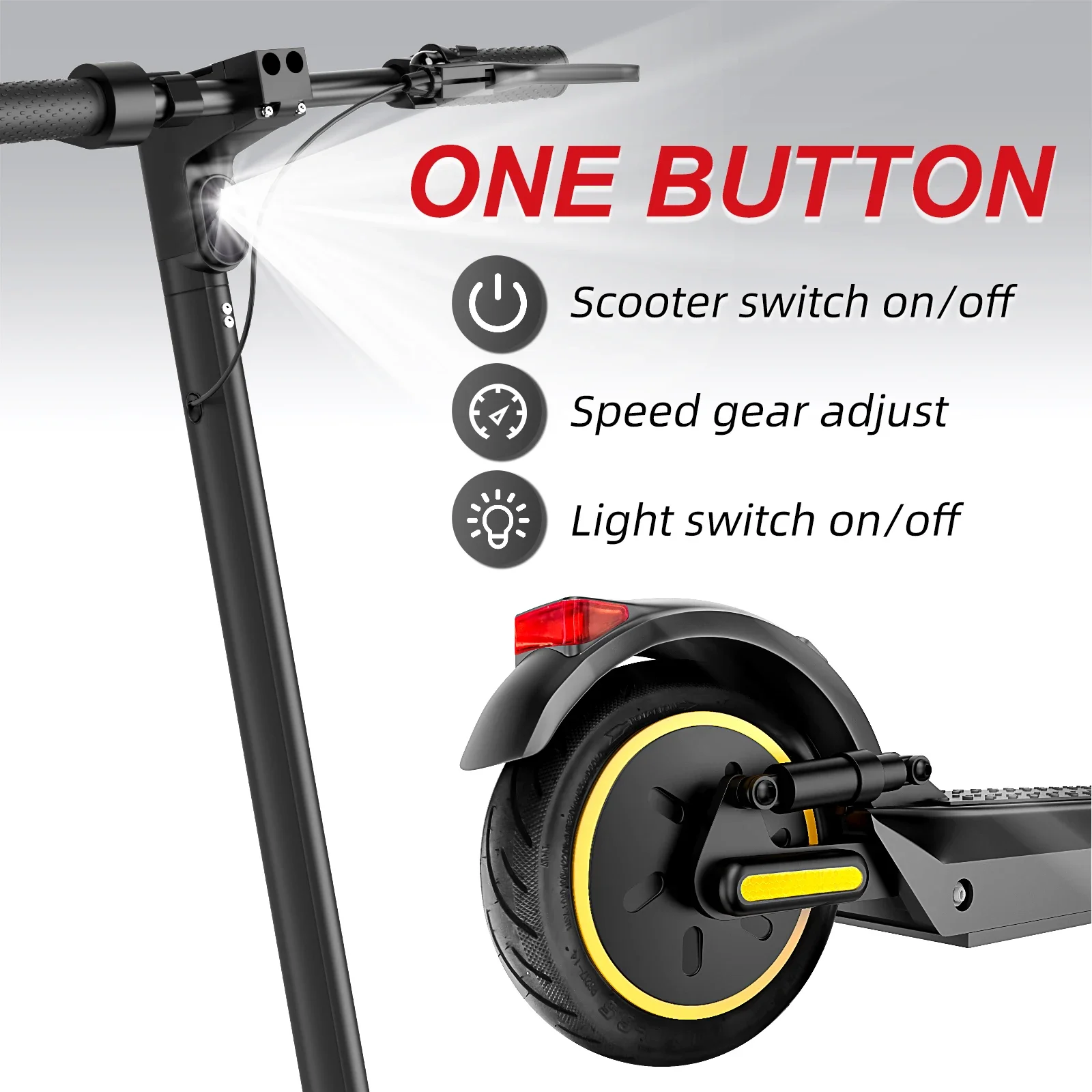 AOVOPRO Ledpad ESMAX Electric Scooter 500W 40km/h Adult APP Smart Shock-absorbing Anti-skid Foldable Portable Electric Scooter