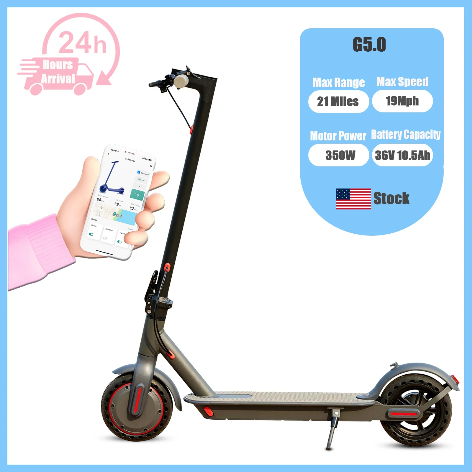 G5.0(21Miles 19Mph)