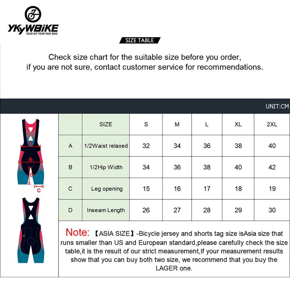 YKYWBIKE Men Cycling Bib Short Italy Interface Padding 7 Hours Riding Summer Road Bike Bibs Pants  Seamless Bicycle Shorts Bib